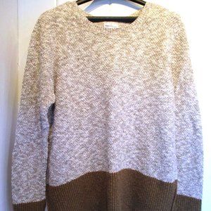 L LL Bean 100% Cotton Cable Signature Rag Sweater